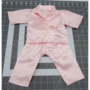 Small Small World Beatrice Collection Pink Satin Pajama Top Pants Doll Clothing